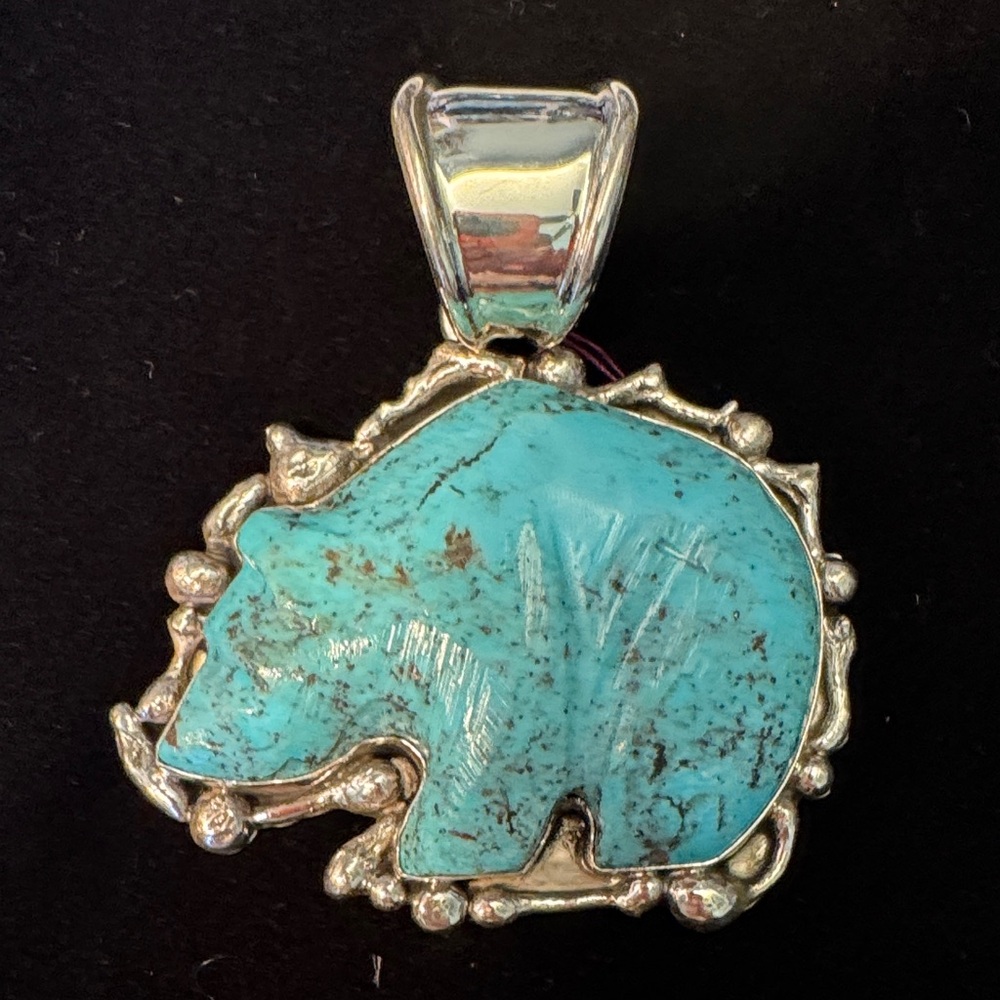 Turquoise Bear Pendant Michael Gleason